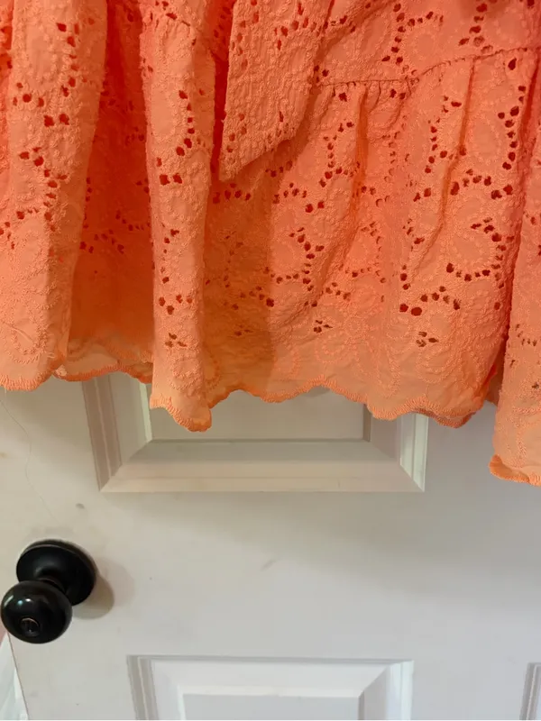 Altar'd State Peach Eyelet Mini Sundress - Image 4