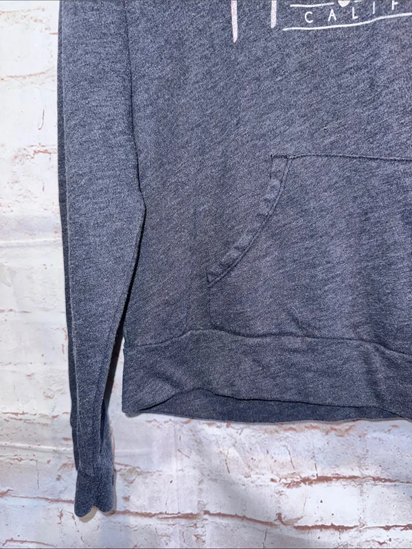 Hollister Navy Pullover Hoodie Pink Script Logo pullover pockets lightweight M - Image 3