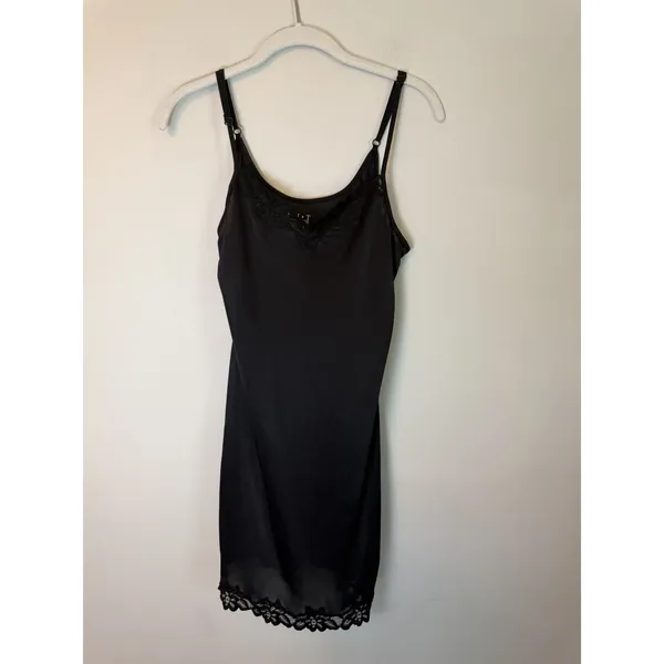 FIT Figure Improving Technology Black Lace Trimmed Slip SZ S NEW - Image 11