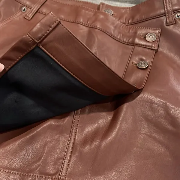 Free People NWT Wynne chocolate vegan skirt -29 - Image 9
