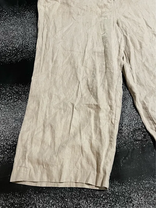 Womens sz20-22R Boden 100% Linen wide leg capri pants 24" inseam - Image 5