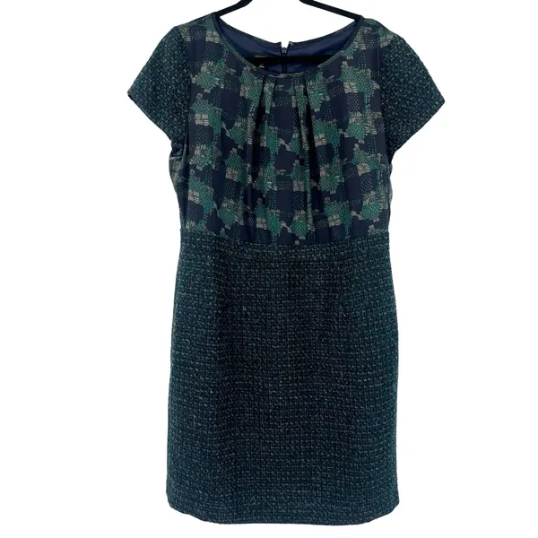 Talbots Tweed Dress Sz 16P Office Preppy Old Money Academia Mix Media Metallic - Image 2
