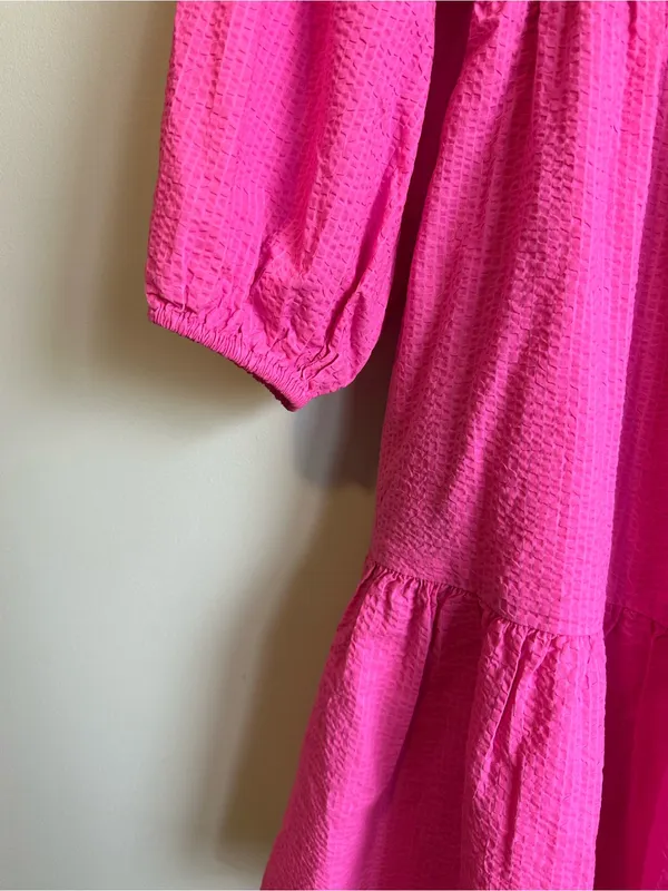 Lilly Pulitzer Deacon Mini Dress Pink 3/4 Sleeves Womens 2 Whimsy Preppy - Image 4