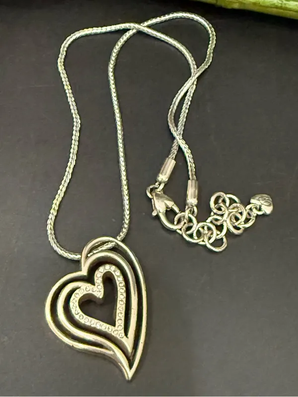 Retired BRIGHTON Infinity Heart Pendant Love Forever Silver-plated Necklace - Image 6