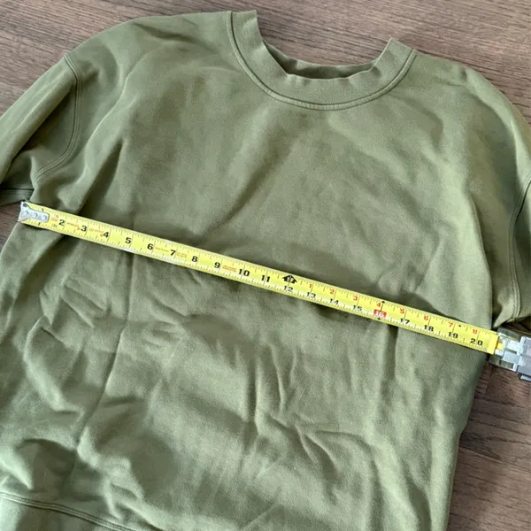 Lululemon Perfectly Oversized Crewneck in Bronze Green- Size Small - Image 9