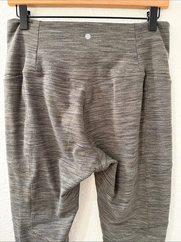 CALIA Hike Collection High-Waist Green/Heather Gray Leggings Size Large - Image 3