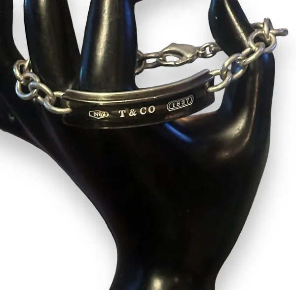 Titanium Silver 925 Galaxy 1837 Collection ID Chain Link Bracelet - Image 4