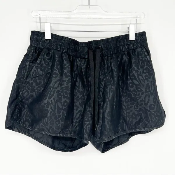 ZYIA Active Bomber Animal Print Running Shorts Women's XL Black Athletic - Image 2