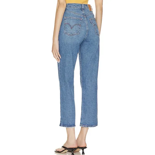 Levi's Ribcage Straight‎ Ankle Jeans Womens W28 L29 Blue High Waist Denim - Image 2