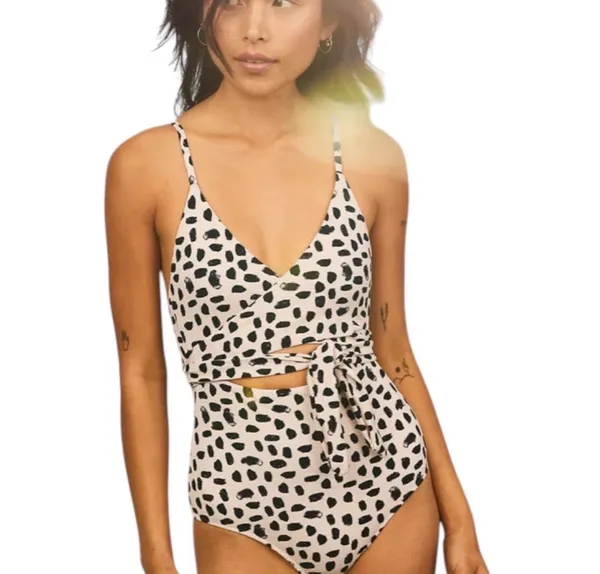 Aerie Wrap One-Piece Pique Swimsuit - Image 2