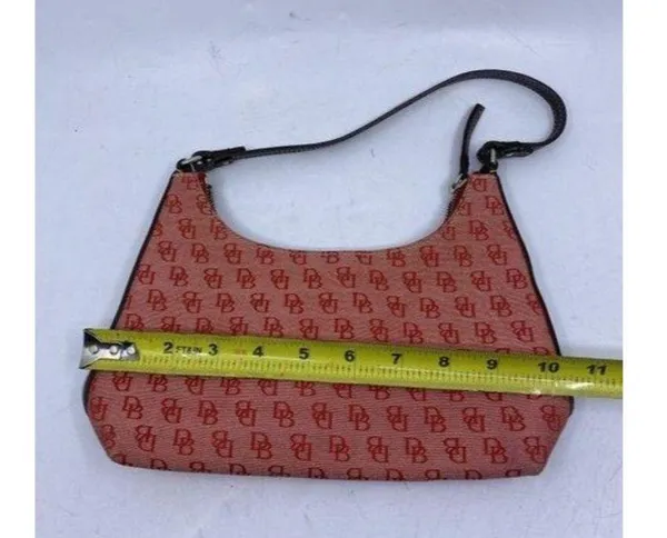 Dooney and Bourke mini purse red fabric hobo bag - Image 2