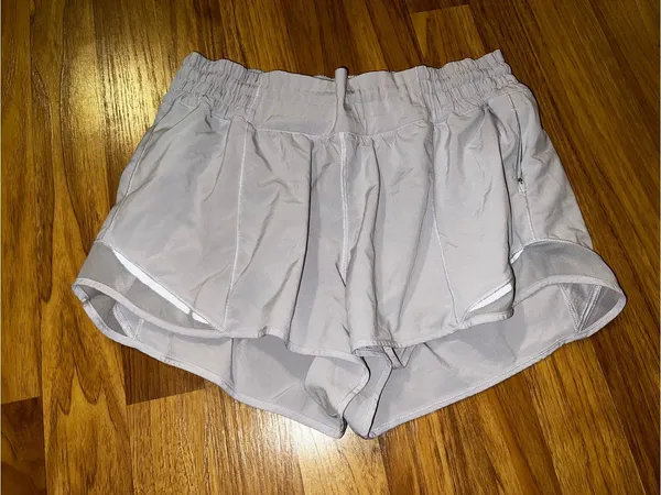 Light Gray Athletic Shorts for Women - Image 2