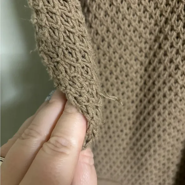Anthropologie Sparrow Waffle Knit Cardigan Sweater Size Small Hooded Snap Button - Image 7