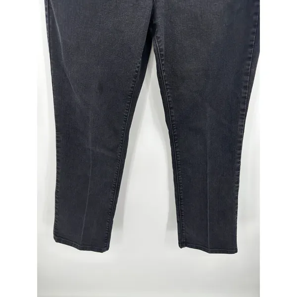 Levi's Black Wash 505 Straight Leg Denim Jeans Cotton Blend Womens‎ Size 12 - Image 3