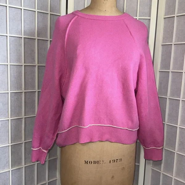 Anthropologie Pilcro Pink Oversized Cozy Coquette Balletcore Sweater Size XXS - Image 5