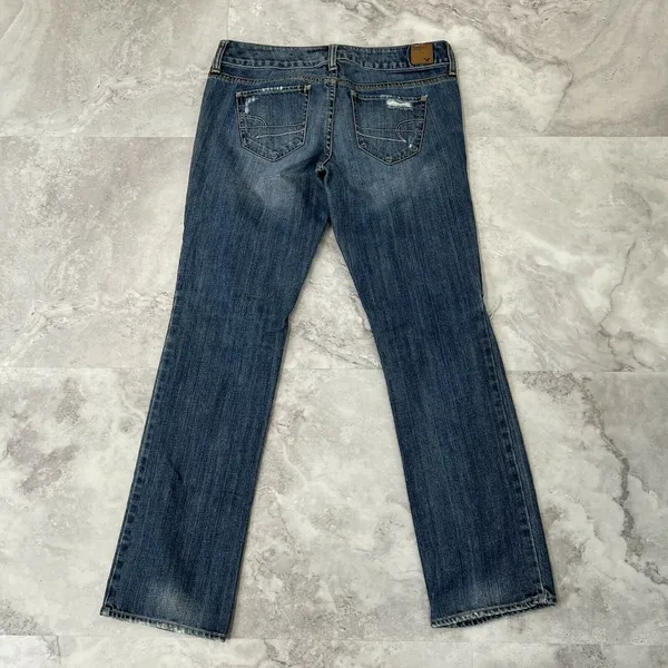 American Eagle Jeans Straight Super Stretch Distressed‎ Holes - Image 4