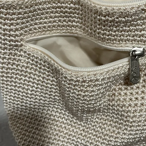 The Sak Crochet Mini Purse Crossbody Off White - Image 2