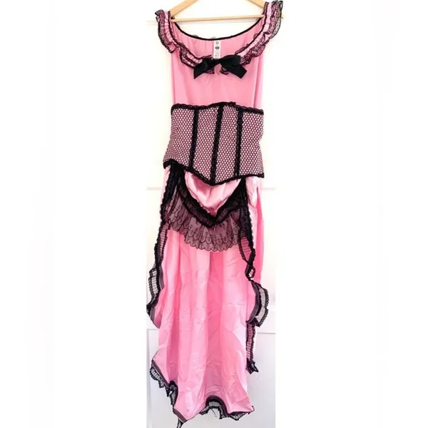 Moulin Rouge Inspired High-Low Corset Dress Burlesque Costume Size Large NEW - Image 4