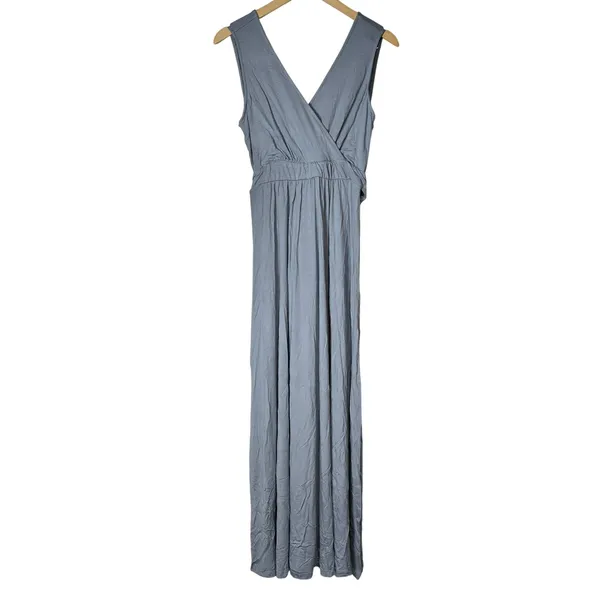 Lulus Dusty Mint Boho Sleeveless Maxi Dress Tie Waist 44552 Large NWT - Image 2