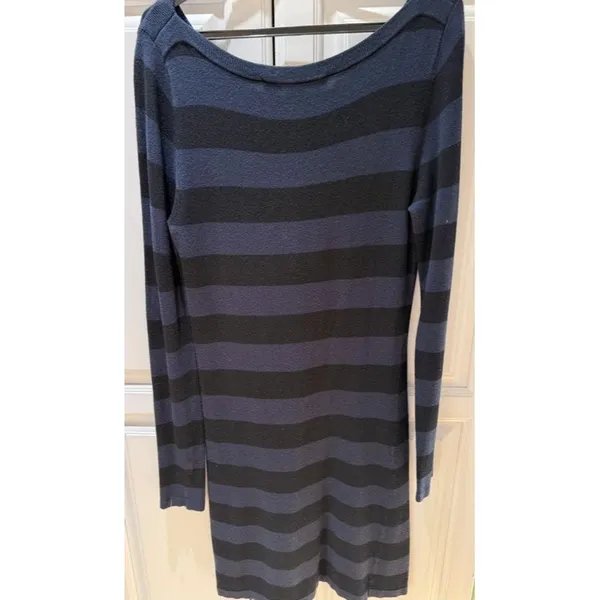 French Connection Black/Navy strip dress - Image 2