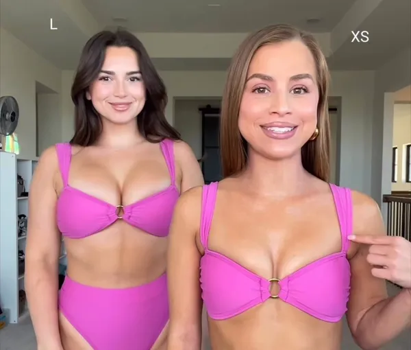 NEW 93 Playstreet BRIDGET Fuchsia Princess Bikini Top - Image 2