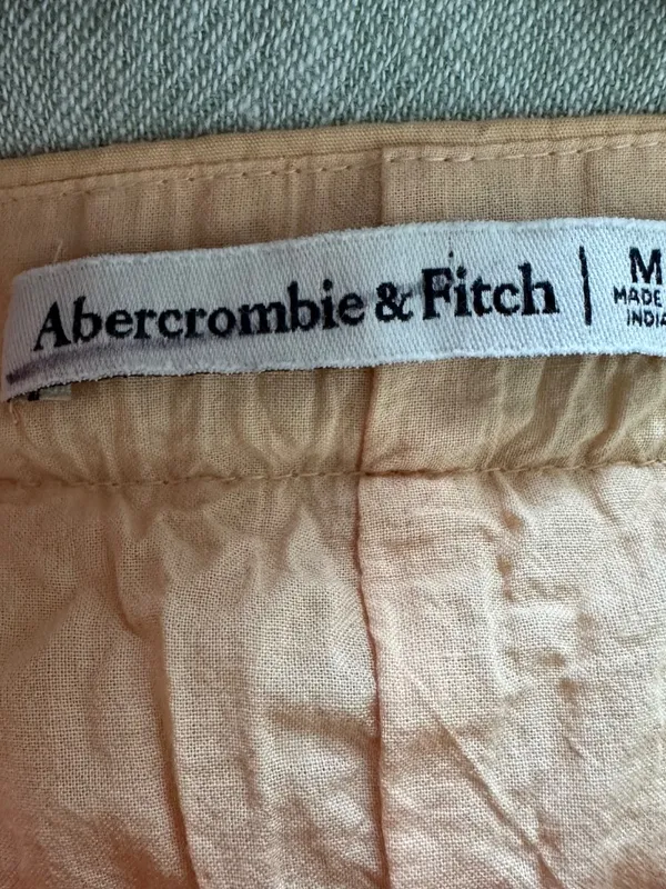 Abercrombie & Fitch Women’s Orange Tiered Cotton Blend Mini Skirt Size M - Image 3