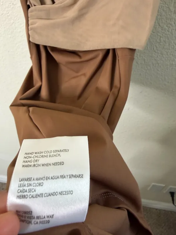 SVNDZ‎ Fletcher Two Tone Mesh Dress Tan Womens Size XS - Image 9