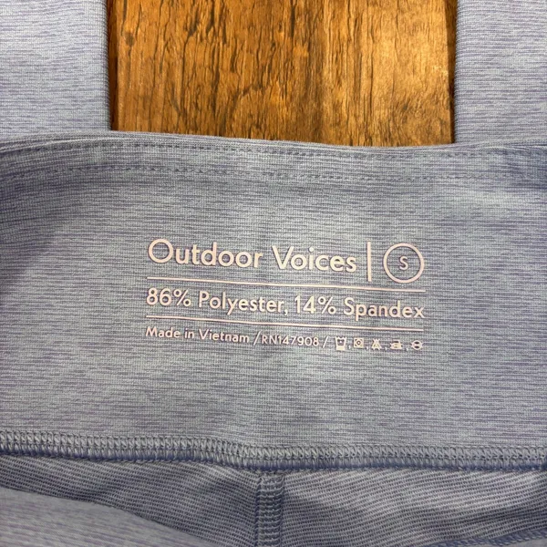 Outdoor Voices 7/8 Warmup Legging Womens Small S Lake Blue Workout Training - Image 3