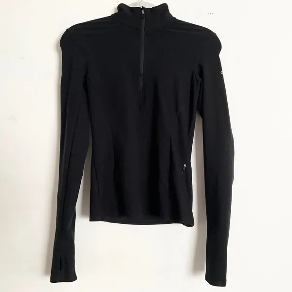 Alo Yoga Alosoft 1/2 Zip Rapid Pullover Black XS - Image 7
