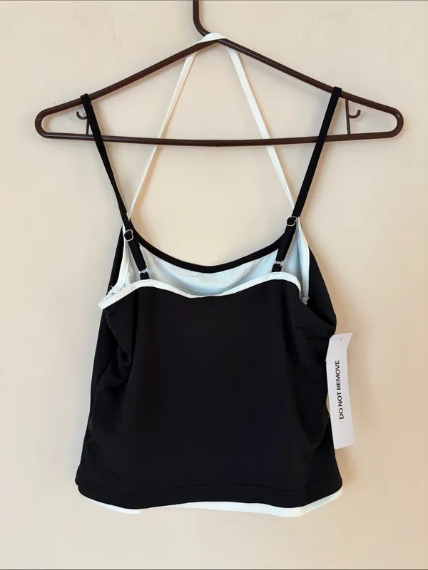 Princess Polly Premier layered tank top black white - Image 3