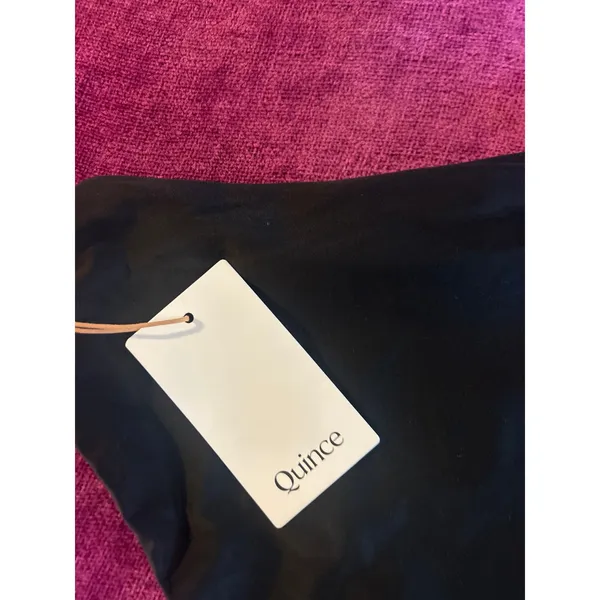 QUINCE High Rise High Leg Bikini Bottom MINIMALIST Black Size Medium M NWT NEW - Image 6