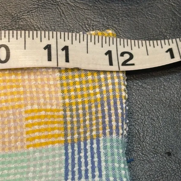 aerie Pastel Yellow Blue Checkered TriangleTop Cheeky Bottom Bikini Set size S/M - Image 10