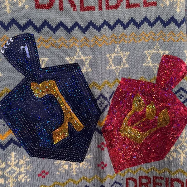 Hanukkah Sweater NWT Blue Size L - Image 4