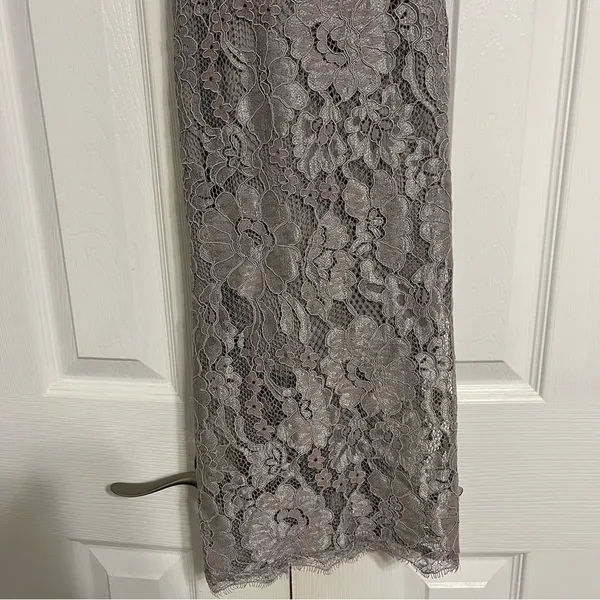 Lulus Wishful Wanderings Grey Lace Midi Bodycon Dress - Image 5