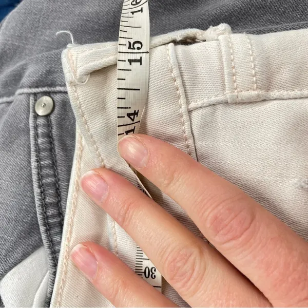 American Eagle Tan Distressed Skinny High Rise Jeans Womens 10 Denim Zip Fly - Image 9