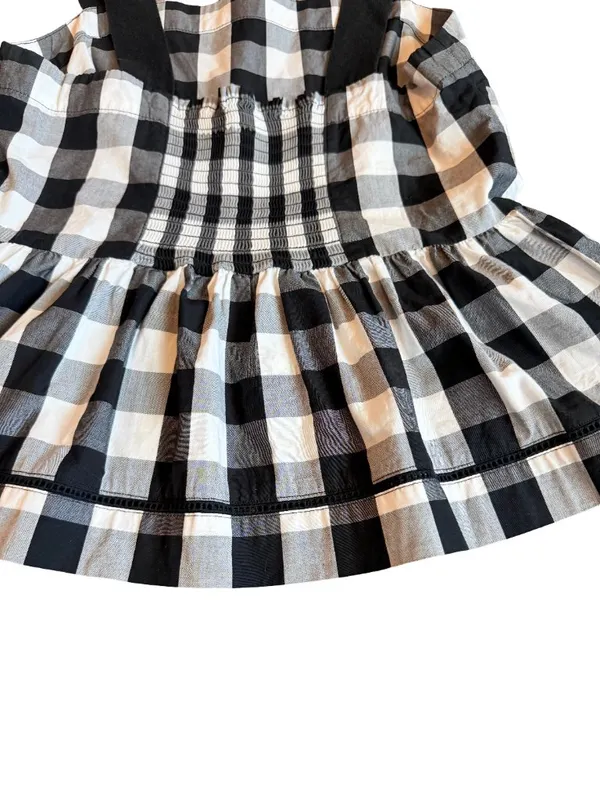 Broome Street x Kate Spade Black White Check Tank Top Shirt Blouse Size 2 Womens - Image 11