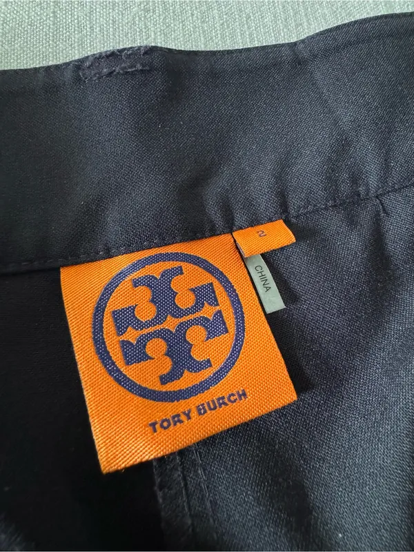 Tory Burch Eliza Navy Trouser Pants, size 2 - Image 10