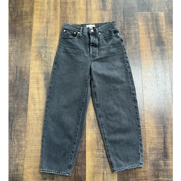 Madewell The Balloon Jean in Washed Black Size 26 - Image 9