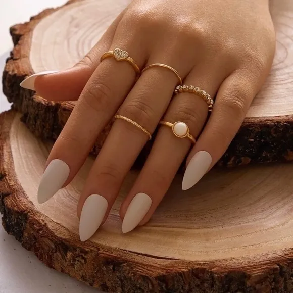 3/$30 💛 Dainty Ring Set Gold - Image 2