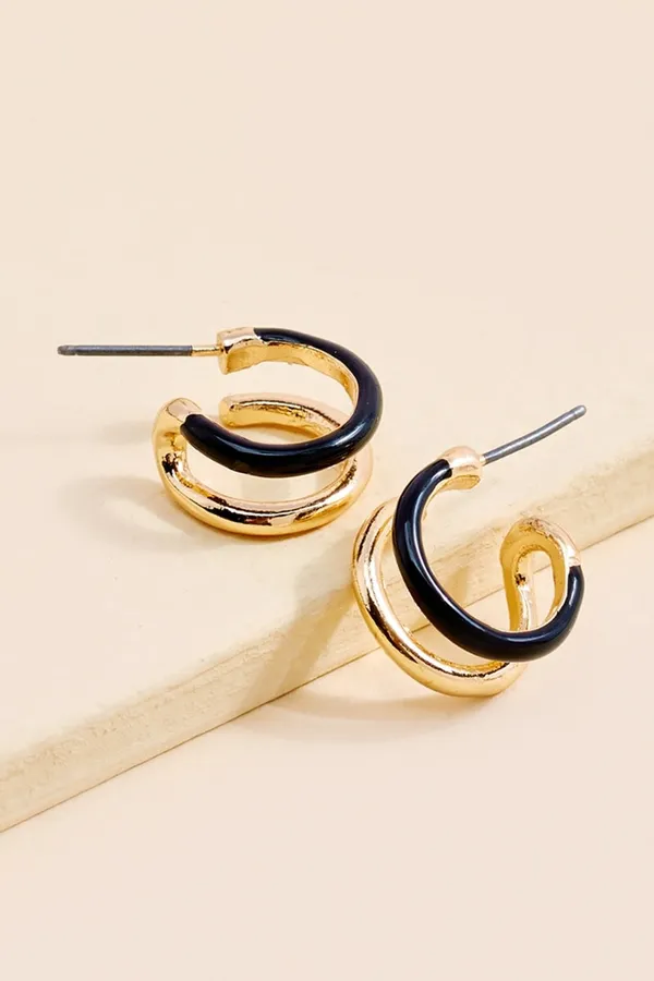 Francesca’s Small Gold Hoop Earrings  - Image 3