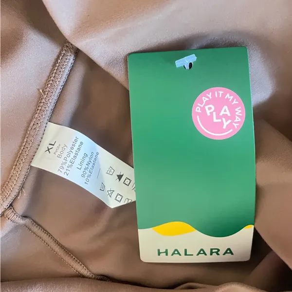 Halara Crossover Super Flare Yoga Leggings Pants in Sepia Brown XL Petite New - Image 5