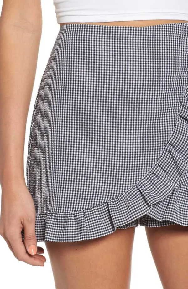 Ruffle Trim Gingham skirt - Image 4