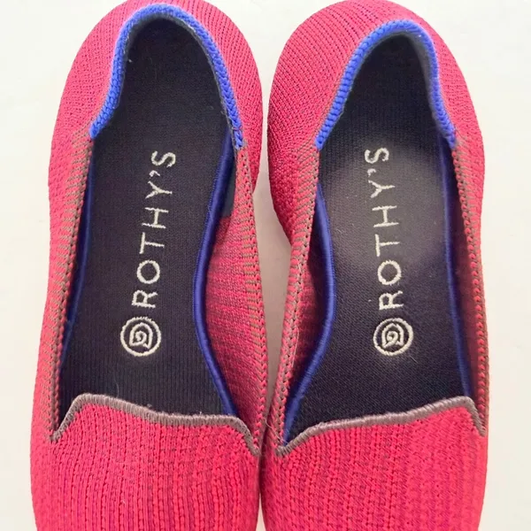 Rothy's The Point Loafer Scarlet Red Tweed Size 8.5 Flat Comfort RARE - Image 3