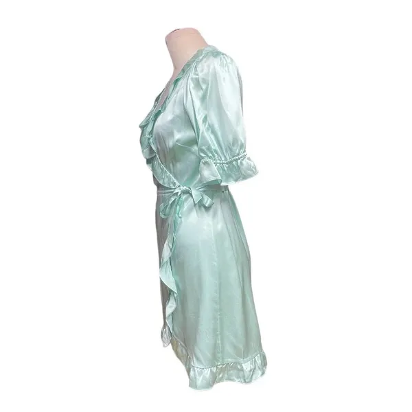 Hill‎ House The Nima Silk Wrap Dress in Mint Size Small - Image 5