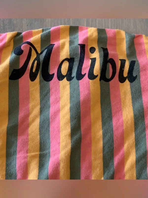 Mighty Fine Women's Juniors "MALIBU" Multicolored Striped Strapless Top Blouse S - Image 2