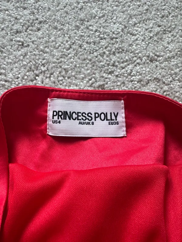 Red satin silk mini dress from Princess Polly - Image 3