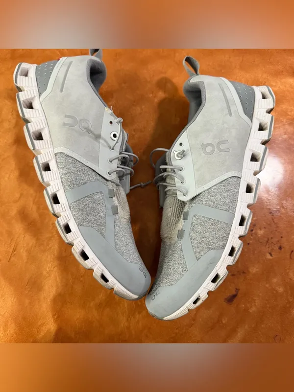 On Running Cloud 5 Terry Running Shoes Sneaker Glacier Grey White size 10.5 - Image 2