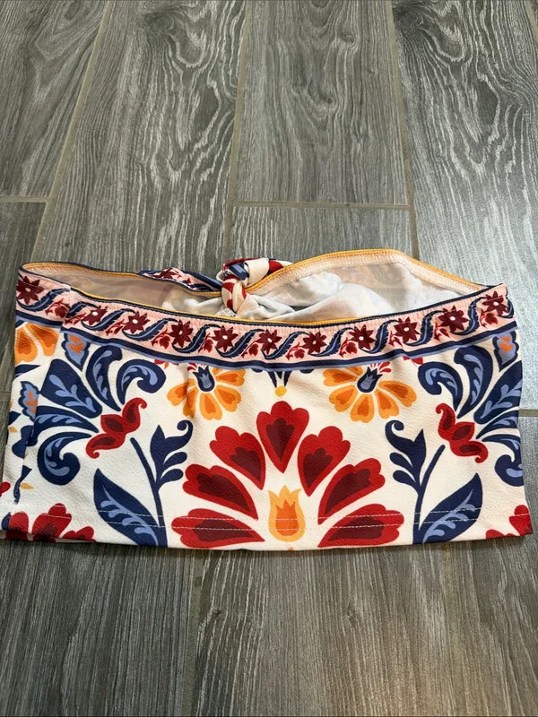 Shein High-Waist Floral Print Women's cropped bandeau shorts set Small NWOT - Image 5
