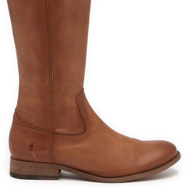 Frye Melissa Button Inside Zip Leather Boot COGNAC/BROWN Color NEW - Image 7