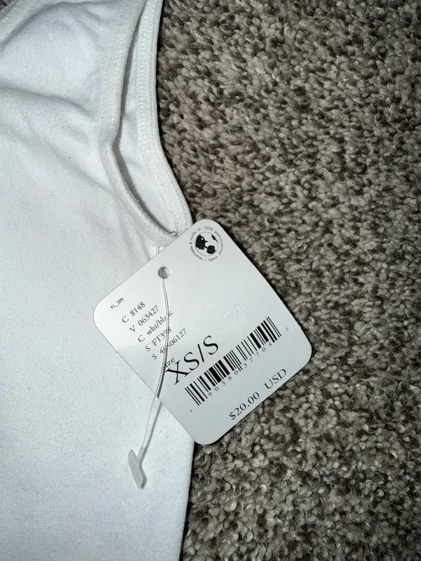 Intimately Free People White Seamless Ruched Strap Crop Tank Bralette - Image 2